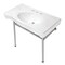 Kingston Brass 36 Ceramic Console Sink with Stainless Steel Legs, WhitePolished Chrome VPB28140W81 - alternate 1
